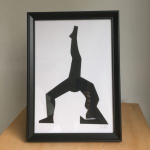 Yoga – tableau collage noir
