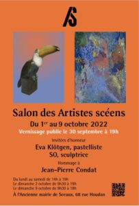 Lire la suite à propos de l’article Salon d’automne des Artistes Scéens : 1/10 au 9/10/2022