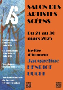 Lire la suite à propos de l’article 21 au 30 mars 2025 – Salon des artistes Scéens