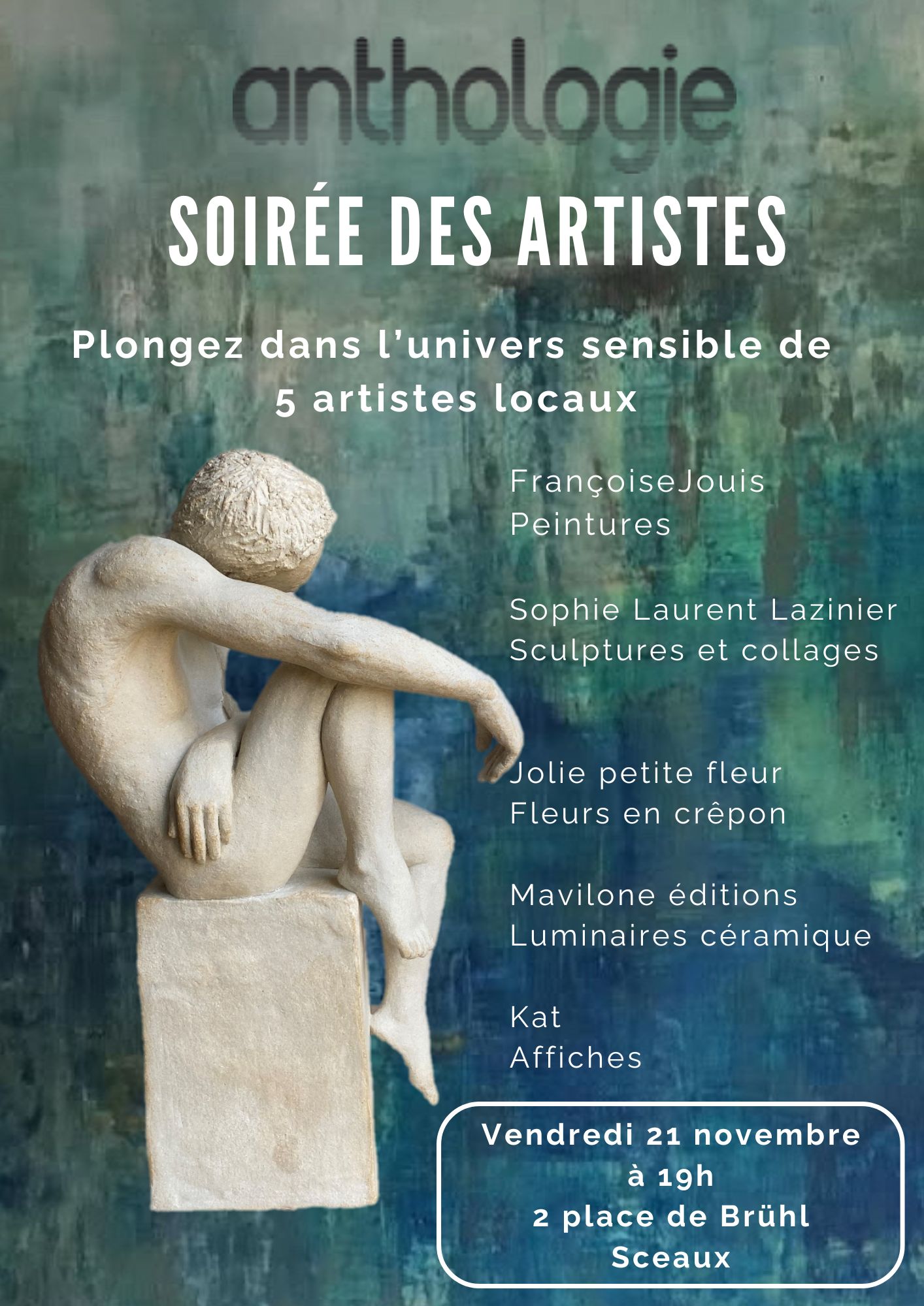 Lire la suite à propos de l’article 21 novembre 18h30 – 6ème soirée des artistes Anthologie