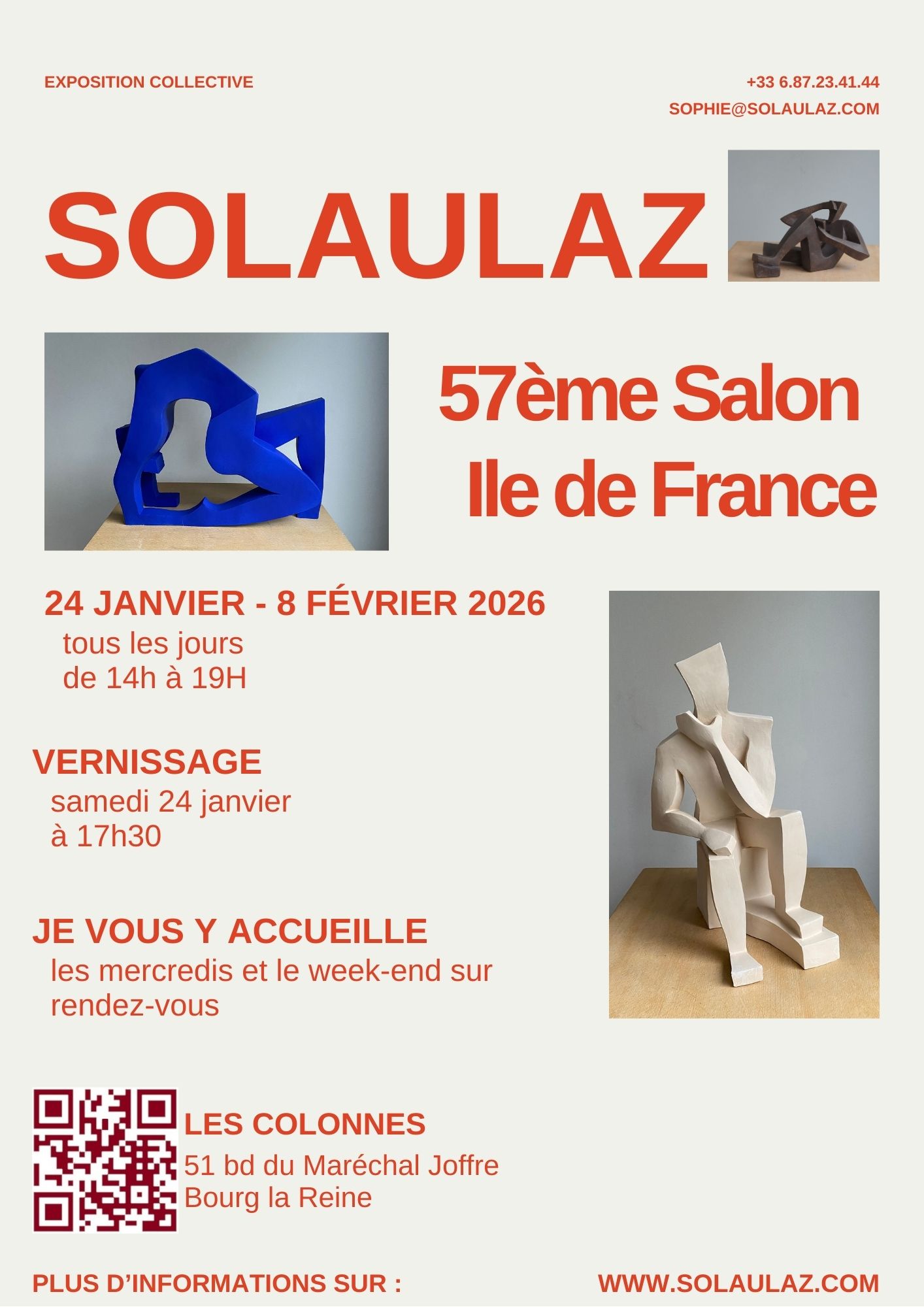 Lire la suite à propos de l’article 24 jan au 8 fév 2026 – 57ème salon ile de France Bourg-la-Reine